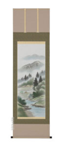 掛け軸／掛軸　彩色山水（岱　招鳳）<br>【送料無料】【代引手数料無料】