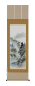 掛け軸／掛軸　彩色山水（中野　長春）(図柄色々有）<br>【送料無料】【代引手数料無料】