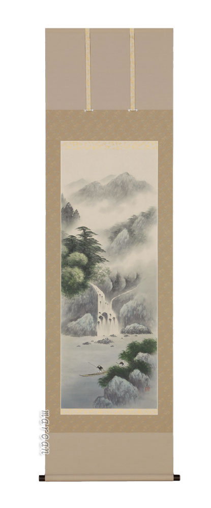 掛け軸／掛軸　冷韻山水（倉地邦彦）(図柄色々有）<br>【送料無料】【代引手数料無料】