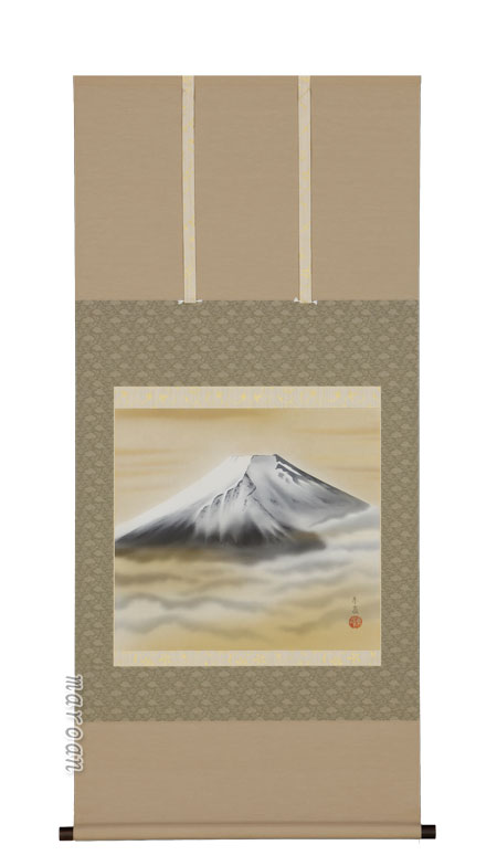 掛け軸／掛軸　雲海富士（岩田　東嶺）【送料無料】【代引手数料無料】