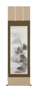 掛け軸／掛軸　水墨山水（箕輪翠香）<br>【送料無料】【代引手数料無料】