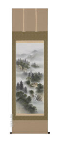 掛け軸／掛軸　彩色山水（林　文耀）（図柄色々有）<br>【送料無料】【代引手数料無料】