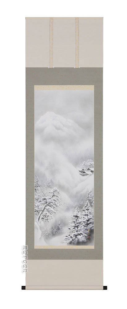 掛け軸／掛軸　雪景山水（稲垣　雅彦）<br>【送料無料】【代引手数料無料】