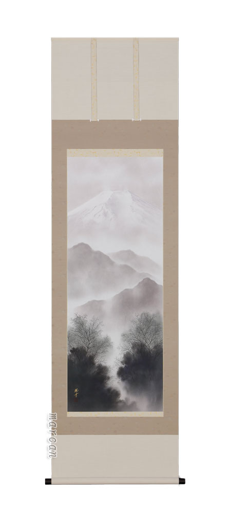 掛け軸／掛軸　富士山水（稲垣　雅彦）<br>【送料無料】【代引手数料無料】