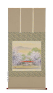 掛け軸／掛軸　春の小京都（川島正行）尺八横<br>【送料無料】【代引手数料無料】