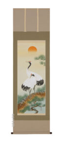 掛け軸／掛軸　松上大鶴（藤沢　寿峰）<br>【送料無料】【代引手数料無料】
