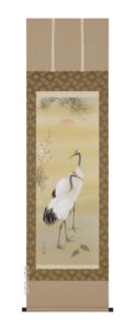 掛け軸／掛軸　陽光双鶴（加野　秋谿）<br>【送料無料】【代引手数料無料】