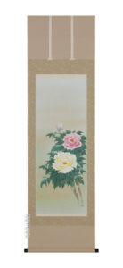 掛け軸／掛軸　牡丹（稲垣　雅彦）<br>【送料無料】【代引手数料無料】