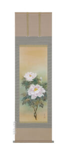 掛け軸／掛軸　牡丹（河津武禅）（太巻桐箱入）<br>【送料無料】【代引手数料無料】