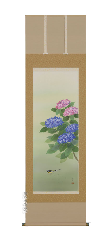 掛け軸／掛軸　紫陽花（堀　高泉）<br>【送料無料】【代引手数料無料】