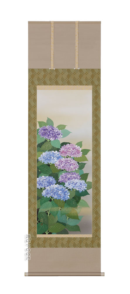 掛け軸／掛軸　紫陽花（川島正行）<br>【送料無料】【代引手数料無料】