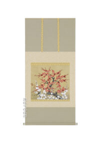 掛け軸／掛軸　紅白梅（井上清冶）（太巻桐箱入）<br>【送料無料】【代引手数料無料】