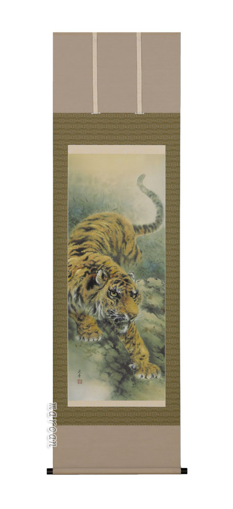 虎・龍 掛軸 猛虎（加藤 渓華） 商品画像