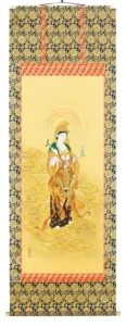 掛け軸／掛軸 雲上観音（広井広洋） 【送料無料】【代引き手数料無料】