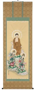 掛け軸／掛軸 阿弥陀三尊佛（伊藤香川） 【送料無料】【代引き手数料無料】