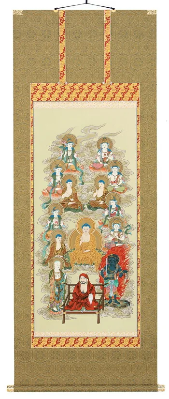 掛け軸／掛軸 禅宗用十三佛（伊藤香川） 【送料無料】【代引き手数料無料】