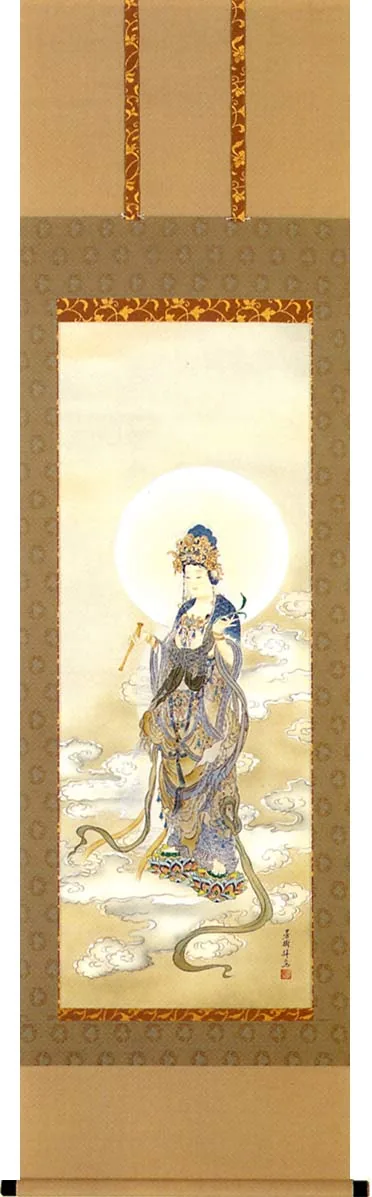 掛け軸／掛軸 雲上観音（永田 芳樹） 【送料無料】【代引手数料無料】