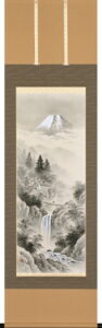 掛け軸 水墨山水(木村 挙山)<br>【送料無料】【代引手数料無料】
