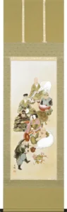 掛け軸 七福神(渋谷 竹現) 商売繁盛・健康祈願・お正月【送料無料】【代引手数料無料】