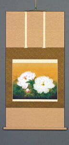 掛け軸 牡丹（藤田 真穂）<br>　春　初夏　富貴花　百花の王　御持て成し【送料無料】【代引手数料無料】