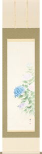 掛け軸 紫陽花(佐藤 桂三)<br>　夏　あじさい　アジサイ【送料無料】【代引手数料無料】