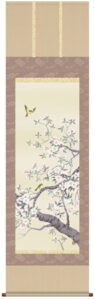 【掛け軸／掛軸／花鳥画】<br>桜花（北山　歩生）<br>【送料無料】【代引き手数料無料】