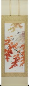 掛け軸 紅葉（出口華凰）<br>【送料無料】【代引き手数料無料】