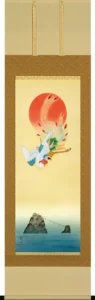 掛け軸 瑞陽鳳凰図(河村 東陽) 鳳凰 特殊工芸品【送料無料】【代引き手数料無料】