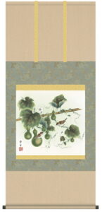 【掛け軸／掛軸／花鳥画】<br>六瓢（北山　歩生）<br>【送料無料】【代引き手数料無料】