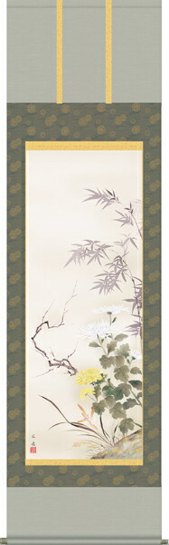 掛け軸／掛軸【花鳥】 四君子（田中 広遠） 【送料無料】【代引手数料無料】