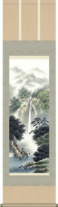 掛け軸 掛軸 【尺三幅】<br>幽山渓谷(鈴村秀山)<br>【送料無料】【代引手数料無料】