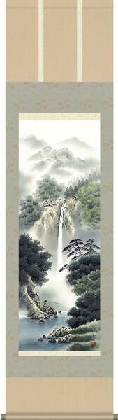 掛け軸 掛軸 【尺三幅】 幽山渓谷(鈴村秀山) 【送料無料】【代引手数料無料】
