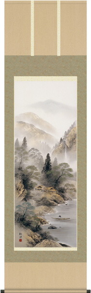 掛け軸／掛軸【山水】 彩色山水（田口 紅洋） 【送料無料】【代引手数料無料】