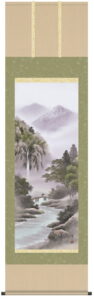 【掛け軸／掛軸／山水画】<br>緑風水明（伊藤　渓山）<br>【送料無料】【代引手数料無料】