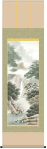 掛け軸／掛軸／かけじく【山水画】<br>悠景彩遷（鈴村　秀山）<br>【送料無料】【代引き手数料無料】