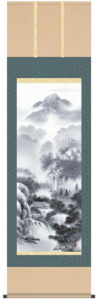 掛け軸／掛軸／かけじく【山水画】<br>閑雅悠景（長江　桂舟）<br>【送料無料】【代引き手数料無料】
