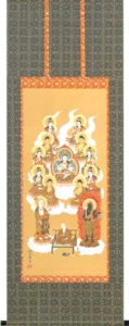掛け軸／掛軸 真言十三佛（佐々 将吉） 桐箱収納 お盆 お彼岸 法事 特殊工芸作品 真言宗 【送料無料】【代引手数料無料】