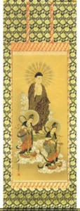 掛け軸／掛軸 阿弥陀三尊佛（松井 翔雲） 【送料無料】【代引手数料無料】