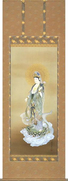 掛け軸／掛軸 雲上聖観音（和田 清雪） 【送料無料】【代引手数料無料】