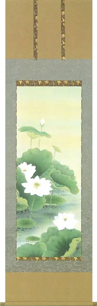 掛け軸／掛軸 聖蓮花（前川 峰月） 【送料無料】【代引手数料無料】