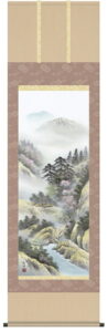 【掛け軸／掛軸／山水画】<br>万山乱花（田口　紅洋）<br>【送料無料】【代引手数料無料】