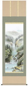 【掛け軸／掛軸／山水画】<br>瀑布清冽（田口　紅洋）<br>【送料無料】【代引き手数料無料】