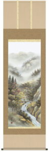 【掛け軸／掛軸／山水画】<br>紅葉錦衣（田口　紅洋）<br>【送料無料】【代引き手数料無料】