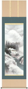 掛け軸／掛軸／かけじく【山水画】<br>四季山水【冬】（中山　雪邨）<br>【送料無料】【代引き手数料無料】