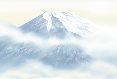 掛け軸／掛軸【富士】富士（熊谷　千風）【送料無料】【代引手数料無料】