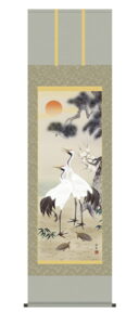 掛け軸／掛軸【鶴亀】<br>松竹梅鶴亀（小野　洋舟）<br>【送料無料】【代引手数料無料】