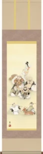 掛け軸 (掛軸)【尺三幅】 七福神(榎本東山) 【送料無料】【代引手数料無料】