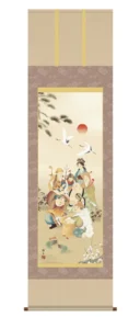 掛け軸／掛軸【縁起開運】 七福神（鵜飼 雄平） 【送料無料】【代引手数料無料】