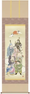 掛け軸／掛軸【慶祝】 七福神（緒方 葉水） 【送料無料】【代引手数料無料】
