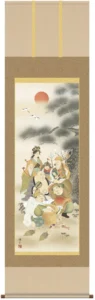 掛け軸／掛軸【縁起開運】 七福神（鵜飼 雄平） 【送料無料】【代引手数料無料】
